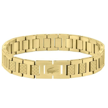 Ατσάλινο βραχιόλι Lacoste 2040120 σε χρυσό χρώμα από ανοξείδωτο ατσάλι.